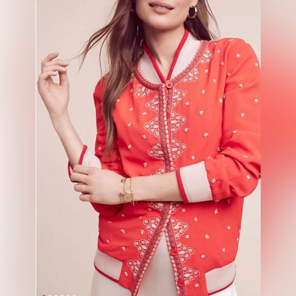 Conditions Apply Arabella Embroidered Bomber Jacket